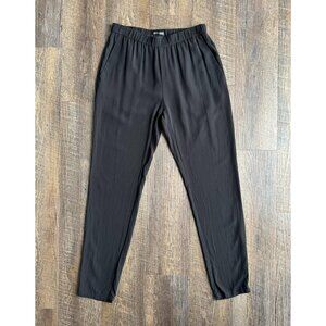 Eileen Fisher System Silk Pants, Black, Size XXS (fits like XS/S)
